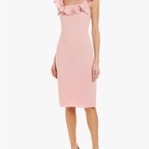 Elegant Pink Ruffle Dress